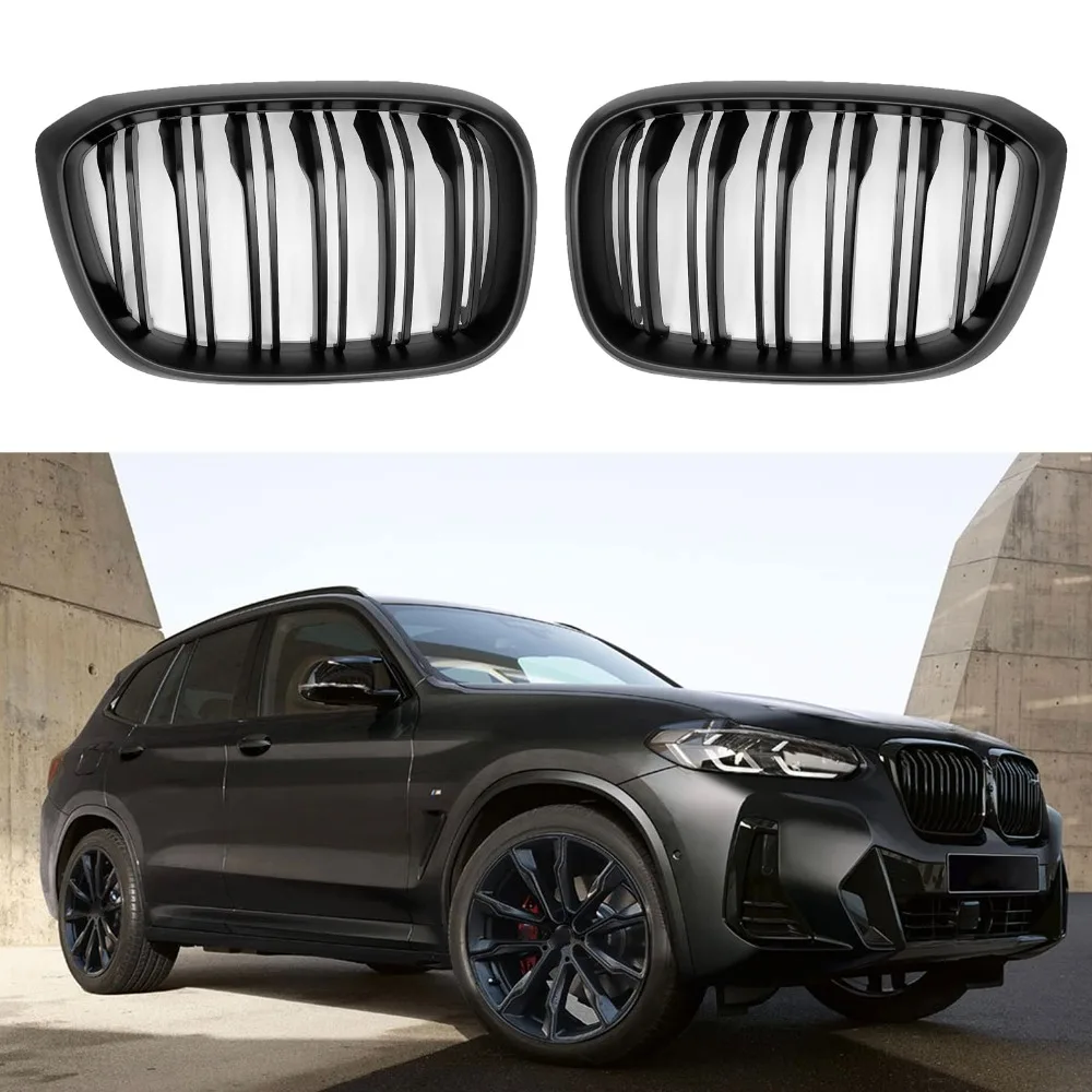 

Решетка радиатора (ноздри) матовая черная, одинарная/двойная, для BMW G01 X3 G02 X4 2018-2022, гоночная решетка