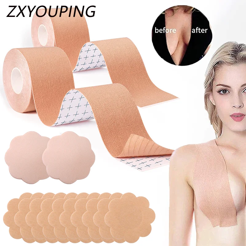 2.5-10Cm Tepelbh 'S Duwen Bralette Zelfklevende Tepel Borstlift Tape Vrouwen Strapless Kleverige Onzichtbare Bh Boob Tape Bh