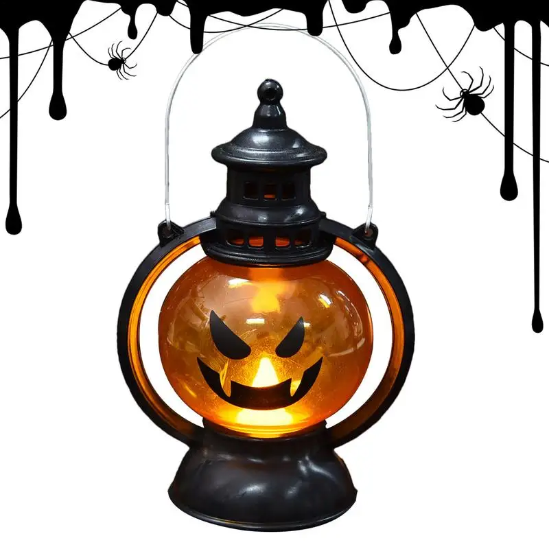 

Halloween Pumpkin Lights LED Pony Lantern Portable Horror Night Light Retro Hanging Lamps Party Home Decor Horror Props