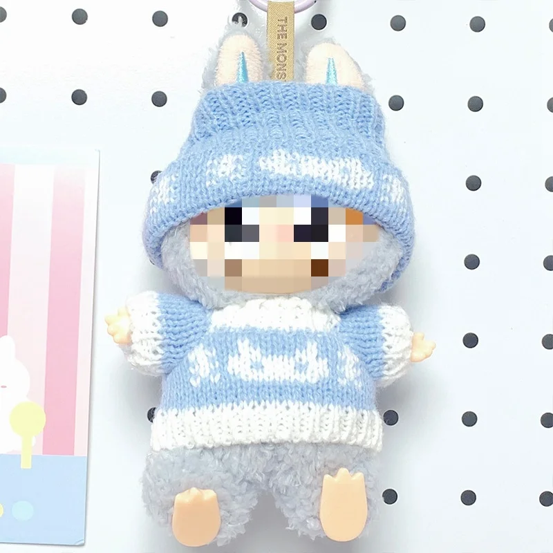 

20cm Cotton Doll, Blue Kitten Baby Clothes (Doll Not Included)