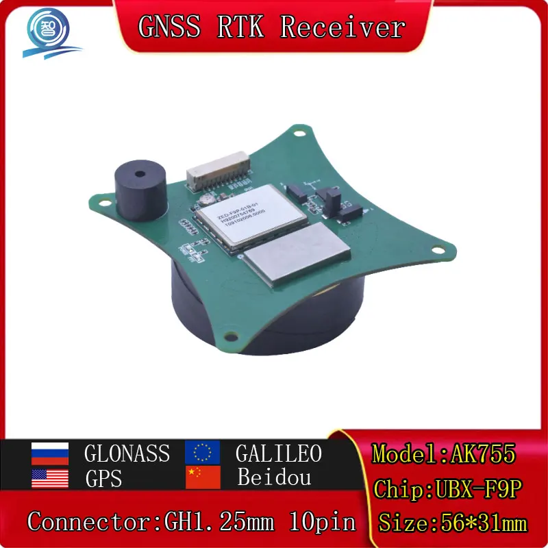 GPS Module High-Precision Global Positioning and Navigation Satellite System RTK Board GNSS RTK Drone Application Board UBX-F9P