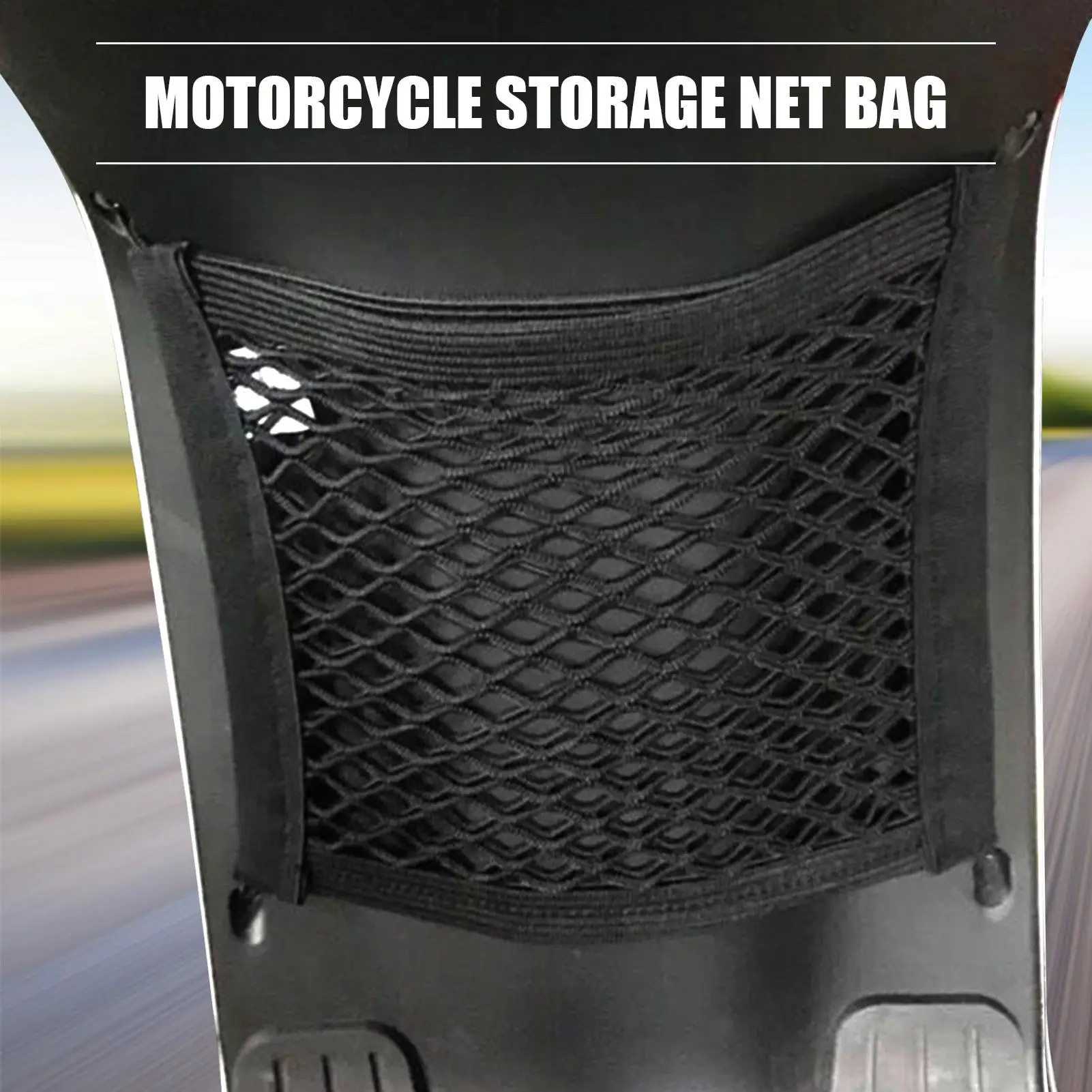 Motorcycle Cargo Net High Strength Elastic Mesh Cargo stable Net Good wear resistance Storage Bag Nylon Organizing Supplies ﻿