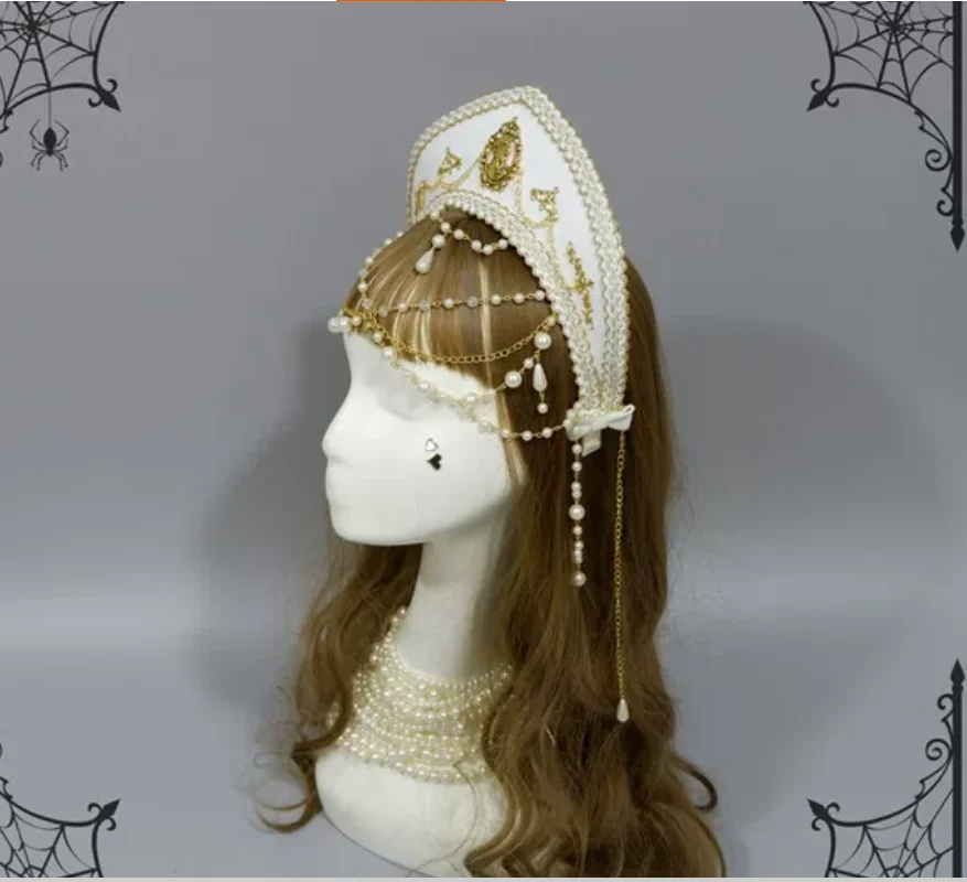 Imperial retro style luxurious bead chain headpiece