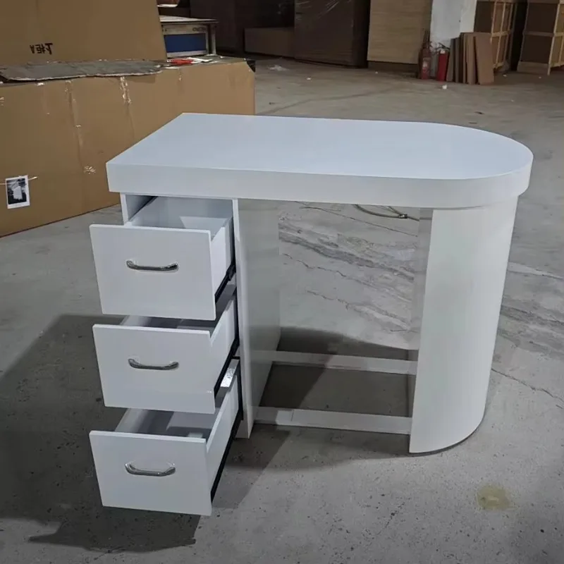 Customizable Modern Multilayer Storage Manicure Table Luxury Nail Salon Furniture with Dust Collector in Beauty Salon Nail Spa