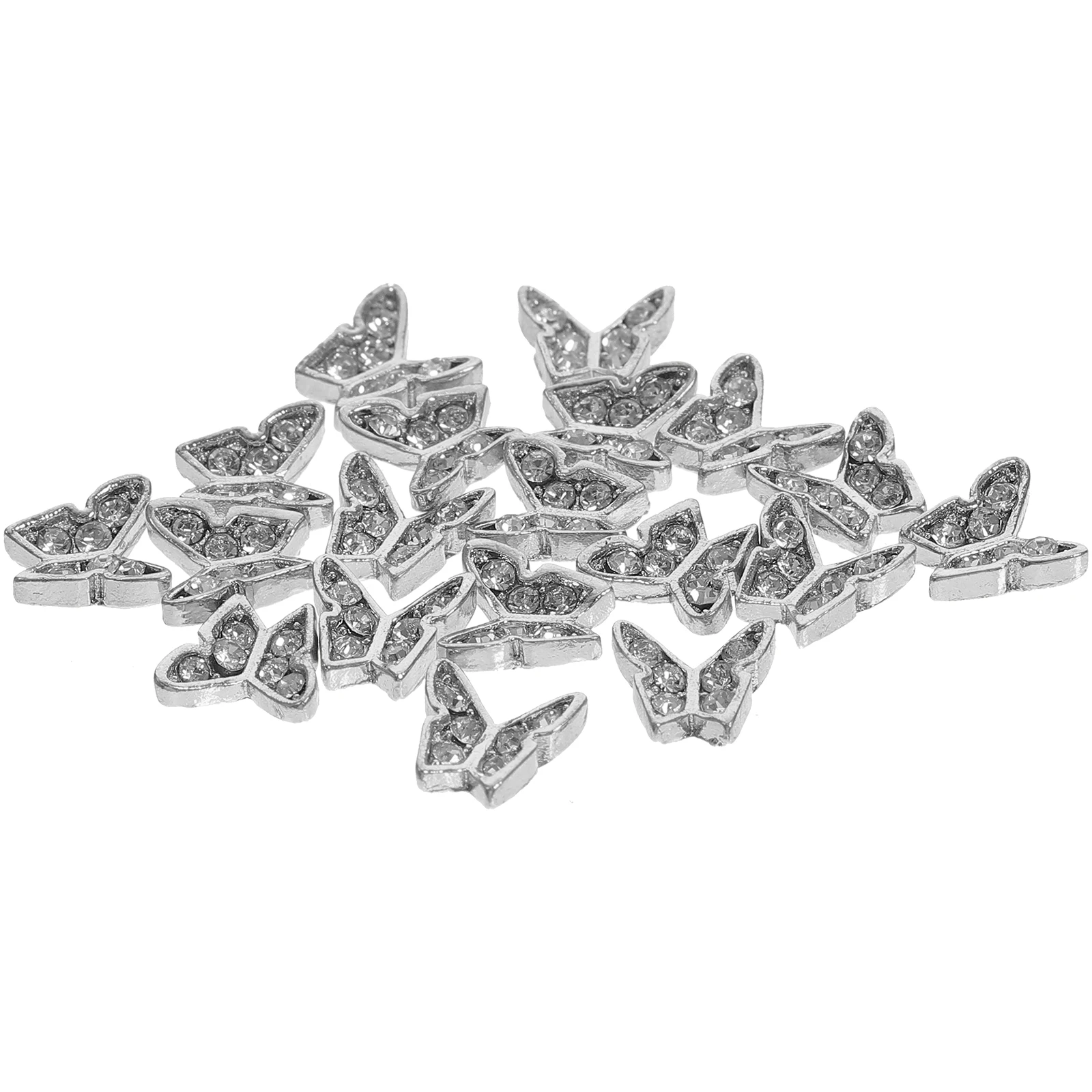

20 Pcs Nail Art Decoration 3D Gold Diamond Amulet Butterfly Glitter Rhinestones Ornaments
