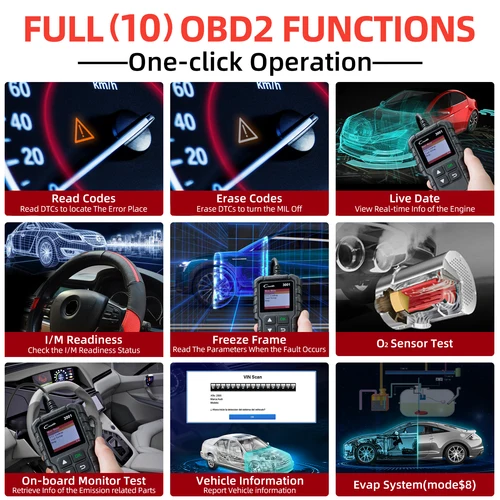 Imagen 2 del producto LAUNCH X431 CR3001 lector de código compatible con OBDII / EOBD Creader 3001 OBD2 herramientas de diagnóstico de coche profesional OBD 2 escáner PK ELM327