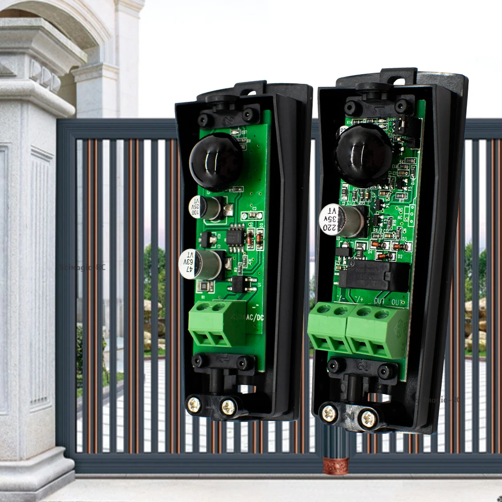 New 12-24V AC/DC Photocell Infrared Sensor Detector For Automatic Gate Garage Door