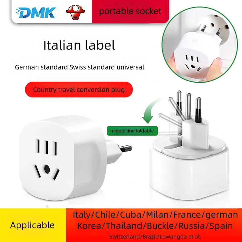 Bull Duits Standaard Conversie Stekker Italiaanse Socket Converter Koreaanse Internationale Universele Reiscontactdoos Conversiekop