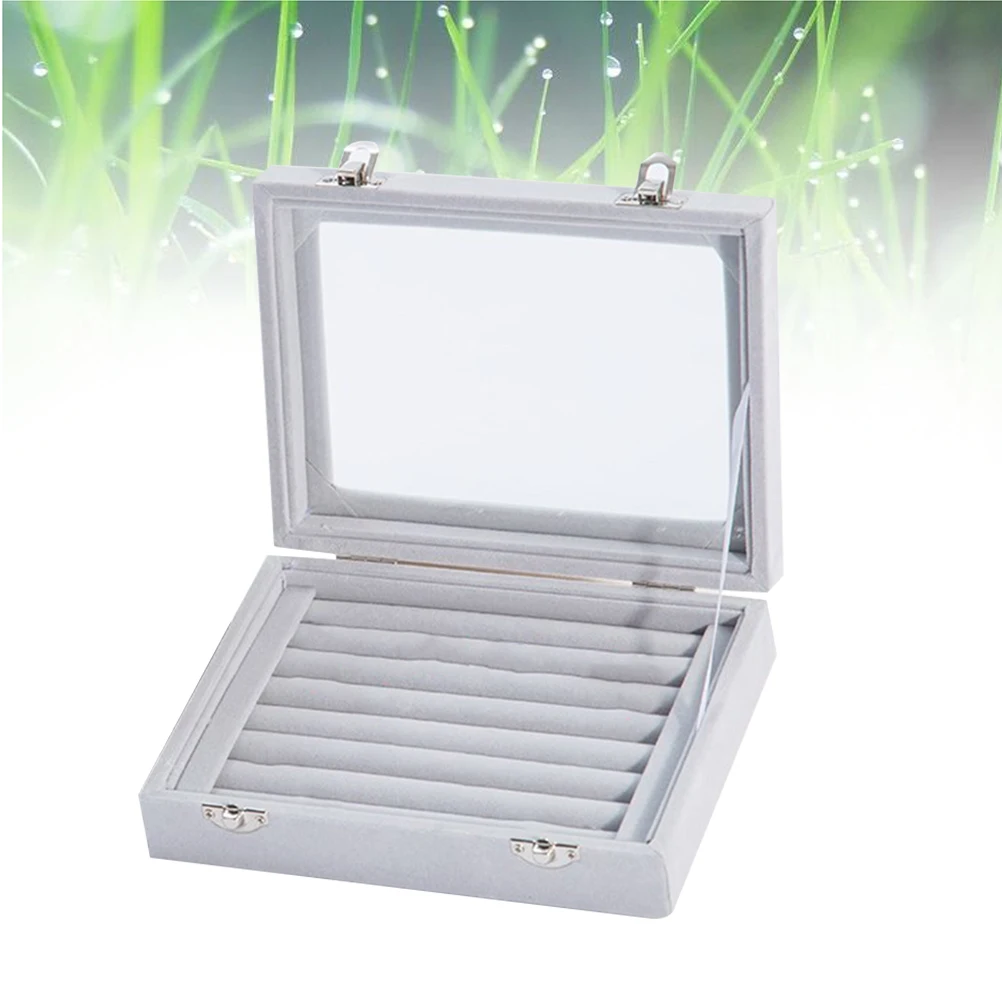

Stylish Jewelry Box With Lid Large Capacity Storage Organizer For Rings Earrings Women Gift 20Cm X 15Cm X 4.5Cm Wedding