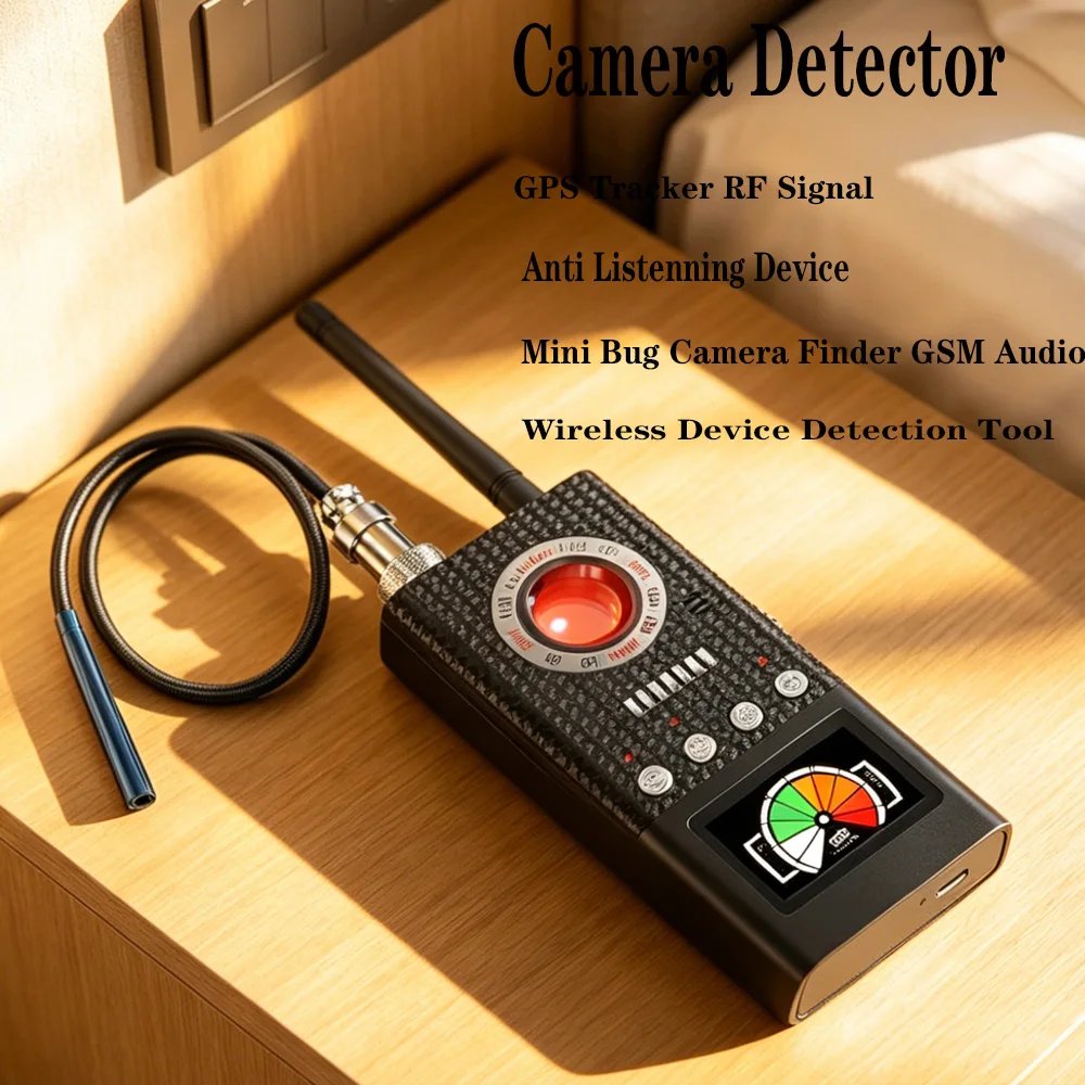 

AI-Powered Bug Detector Spy Hidden Camera Finder RF Signal Scanner GPS Tracking Detector Portable anti spy gadgets For Travel