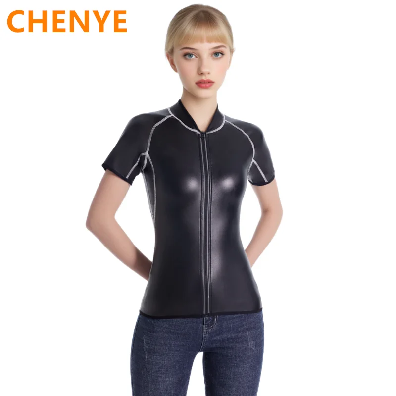 

Кожаная тонкая куртка с воротником-стойкой Body Shaper, белая рубашка с короткими рукавами, корсеты для тренировок на талии, рубашки на молнии, топы