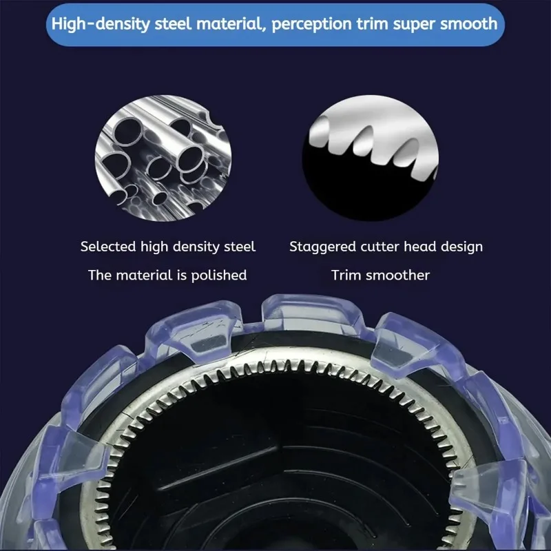 2025 새로운 라운드 빠른 이발 무선 라운드 머리 깎기 LED 디스플레이 및 길이 조절 가능 3-12mm 자체 이발 키트