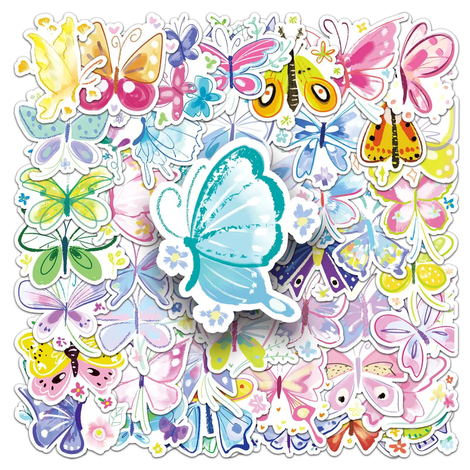 50 قطعة ملصق فراشة كرتوني لطيف مضحك الكتابة على الجدران ملصق مضاد للمياه لعبة أطفال هدية لتقوم بها بنفسك كوب ماء صندوق أدوات مكتب الأمتعة الكمبيوتر المحمول #1