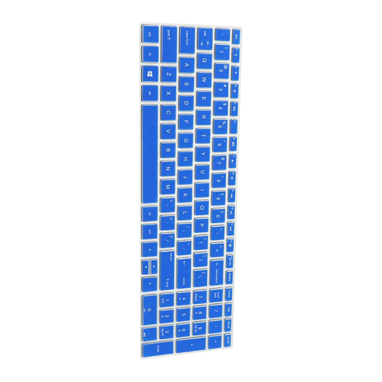 Тонкий моющийся пыленепроницаемый силиконовый чехол для клавиатуры 15,6 дюймов BF PC Blue