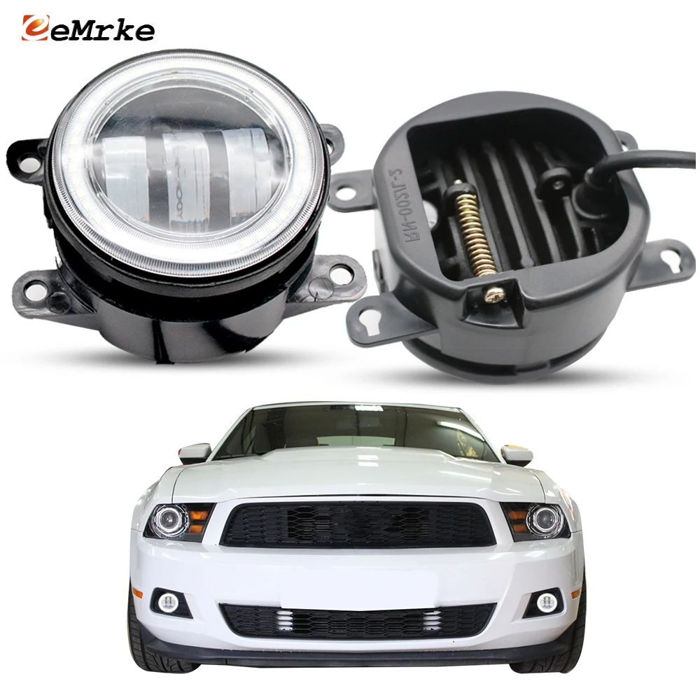 

40W Led Fog Lights For Ford Mustang 2011 2012 ( Except for GT; Shelby ) Upgrade White Red Blue Angel Eyes Car DRL Day Lamp