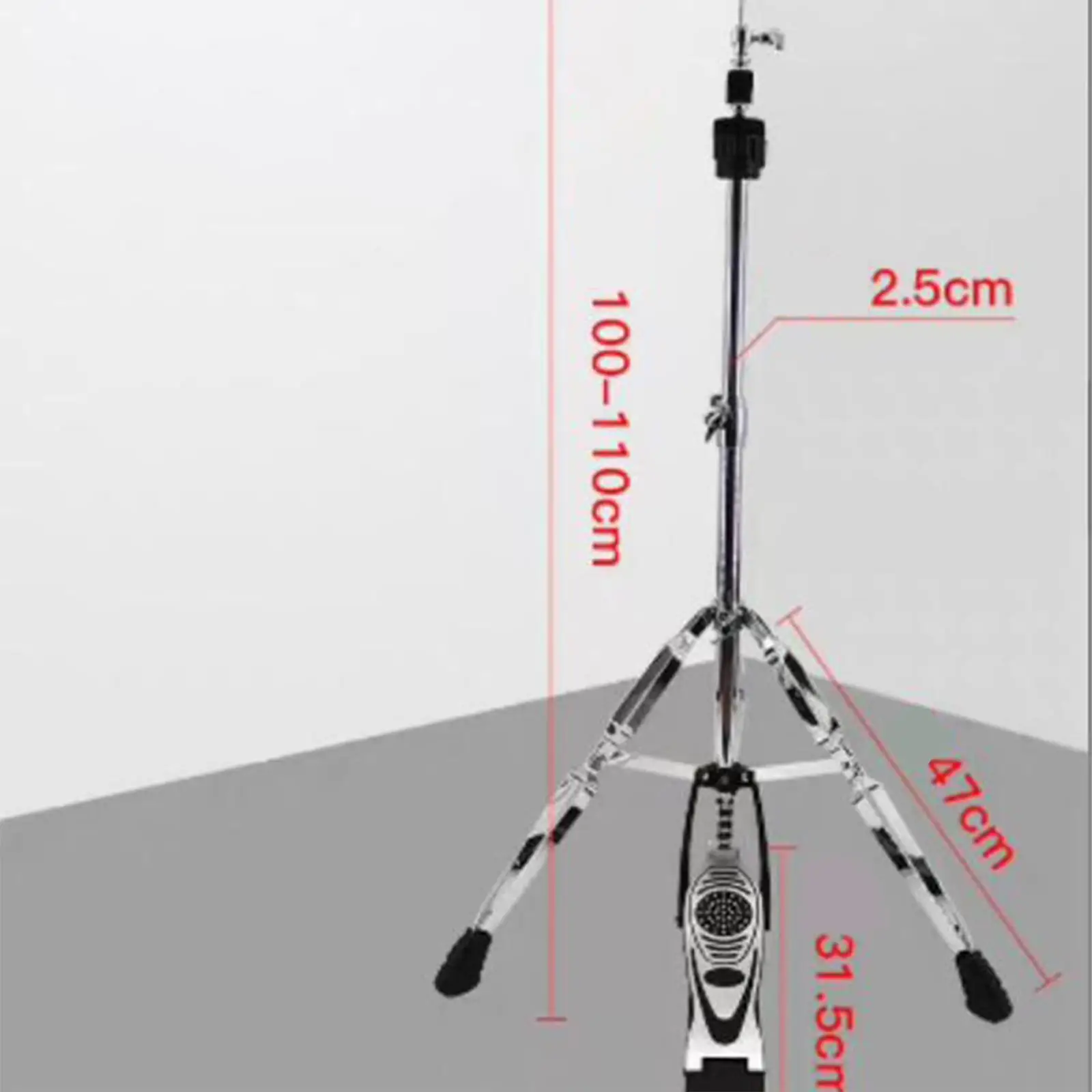 Metal Drum Pad Stand Mount Percussion Accessory with Adjustable Hi Hat Cymbal Stand for Music Enthusiasts