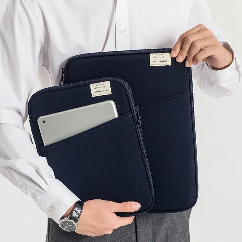 New Arrival Hand-made Lightweight Soft Felt Laptop Bag Laptop Sleeves Vertical Pouch Case Covers Document Organizer Storage Bag