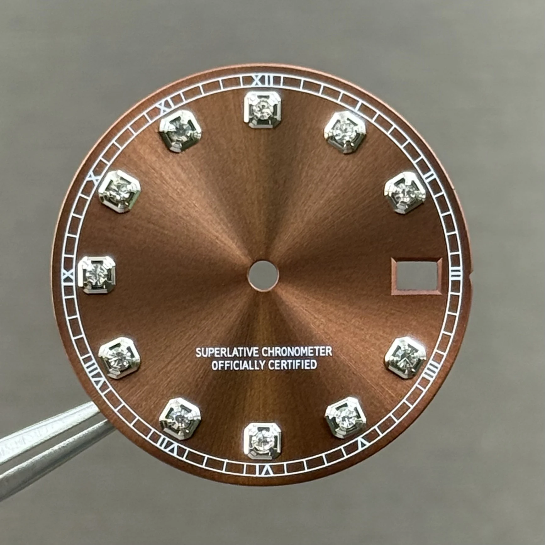 28.5mm Watch Dials Fit Nh35 Nh36 Movement white Gold Black green Blue brown GMT Text Roman Numerals no date DIY logo Watch dial