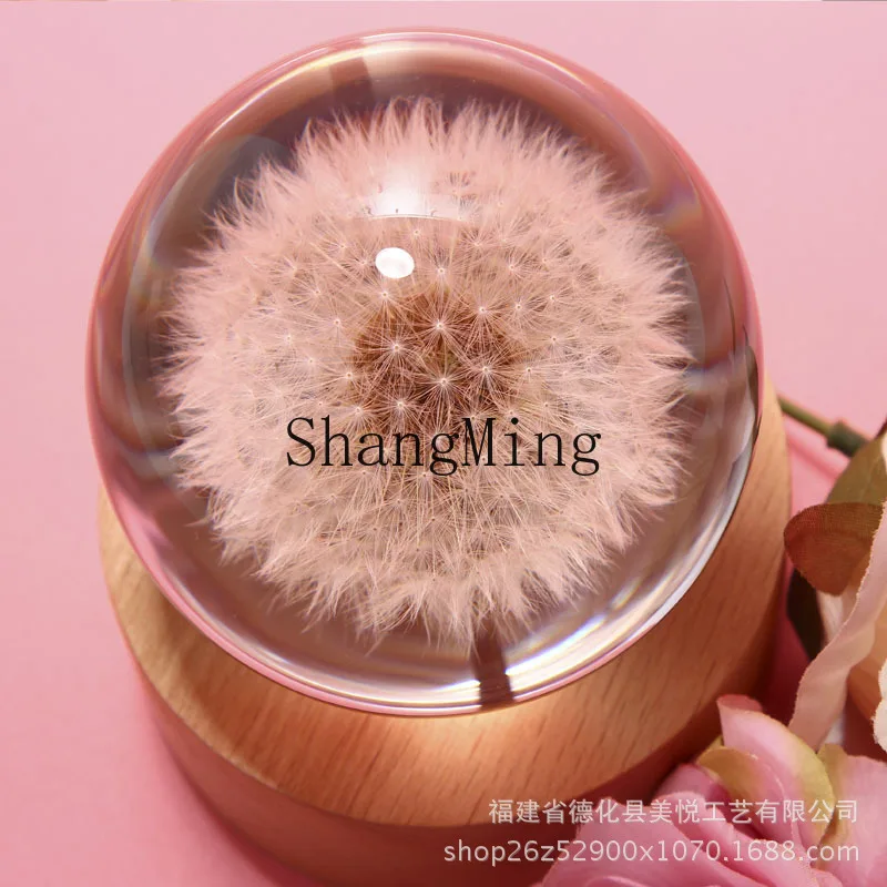 DSA small gift dandelion crystal ball home resin craft send girlfriend creative home ornament decoration