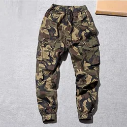 Summer Casual Joggers Men Multi Pocket Military Male Outdoors Long Trouser Army Camouflage Men's Cargo Pant Baggy Plus Size 4XL