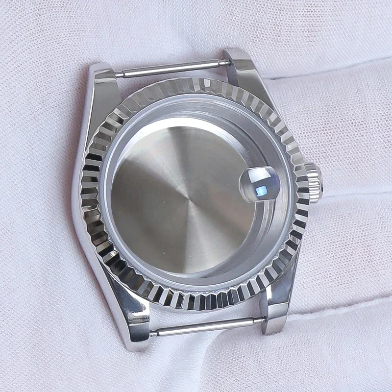 High Quality Tooth Bezel Sapphire Crystal Glass Water Resistanst Watch Case For Nh35 Nh36 NH34 Mechanical Automatic Movement image 3