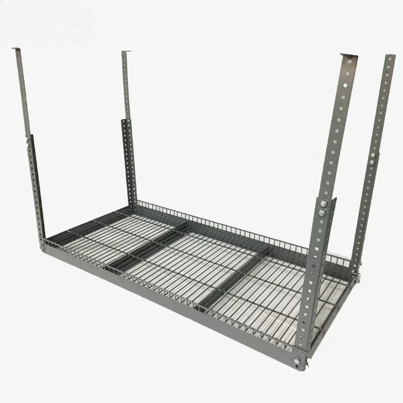 Safe Adjustable Heavy Duty Ceiling Mouted Overhead Storage Racks For Garage