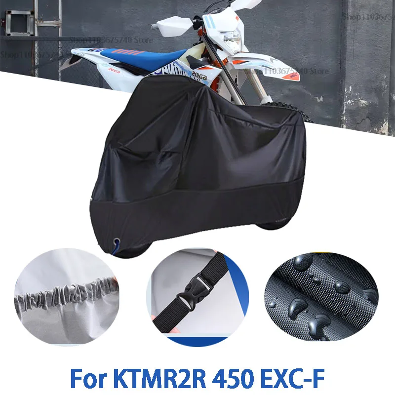 

Motorcycle Full Covers For KTMR2R 450 EXC-F Car Outdoors Sun Protection Dust No Ear Thickened Oxford Clothcover Accessories