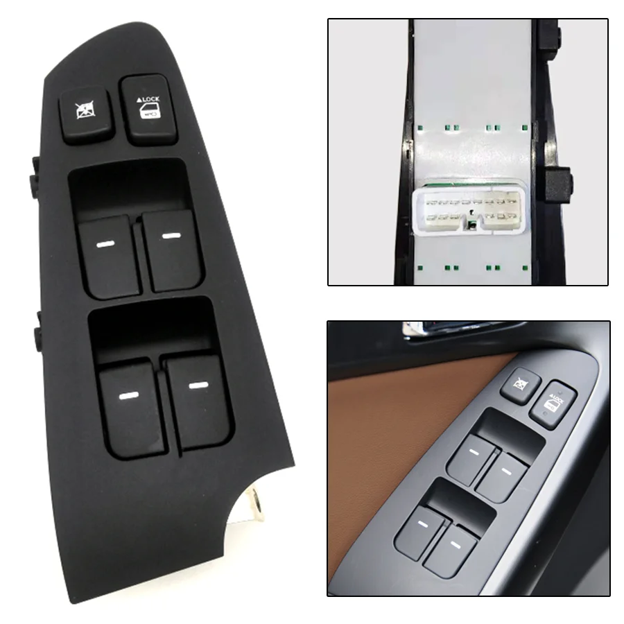

Reamocea 14 Pin Car Front Left Door Driver Side Power Window Switch 935701M100WK fit for KIA Forte / Cerato 2010 2011 2012 2013
