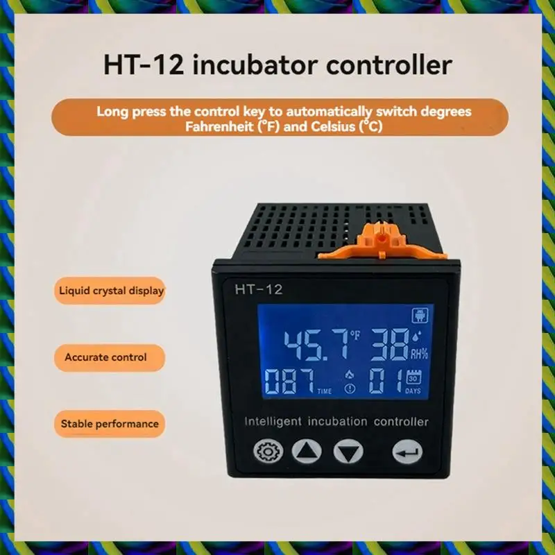 جهاز التحكم بدرجة الحرارة والرطوبة بشاشة LCD HT-12 اليومية، جهاز التحكم في حاضنة الطاقة الشمسية، طاولة التحكم في درجة الحرارة