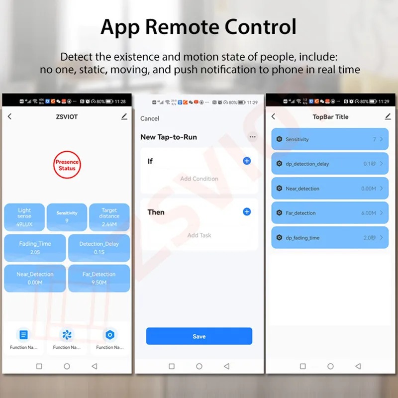 WiFi Smart Human Presence Detector Tuya Zigbee Human Body Microwave Motion Sensors Real Time Radar Detector for Home Automation