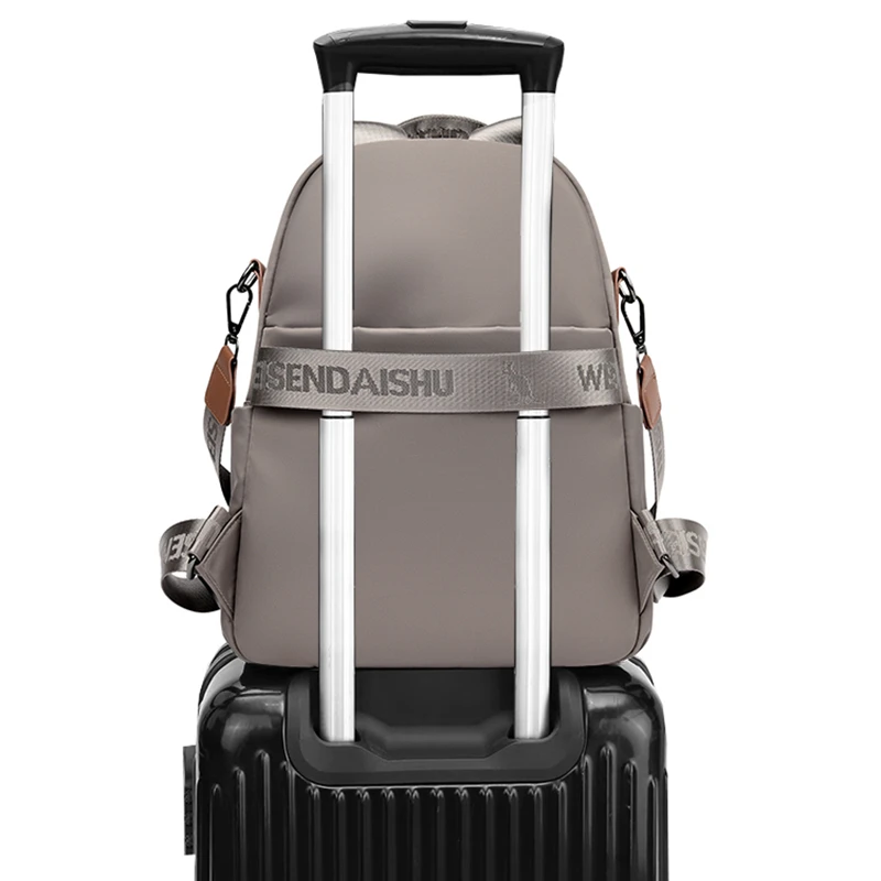Fashion Backpack Women Waterproof Oxford Daypack Female Shoulder Bag Multifunctional School Bag Lightweight Travel Knapsack