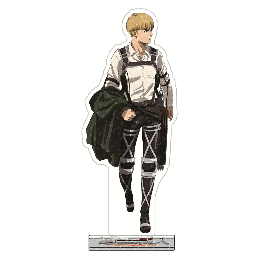 Attack on Titan 15cm Acryl-Standfiguren Schlüsselanhänger Survey Corps Uniform-Stil Anime Sammlerstück Desktop-Deko Display Fan-Geschenk