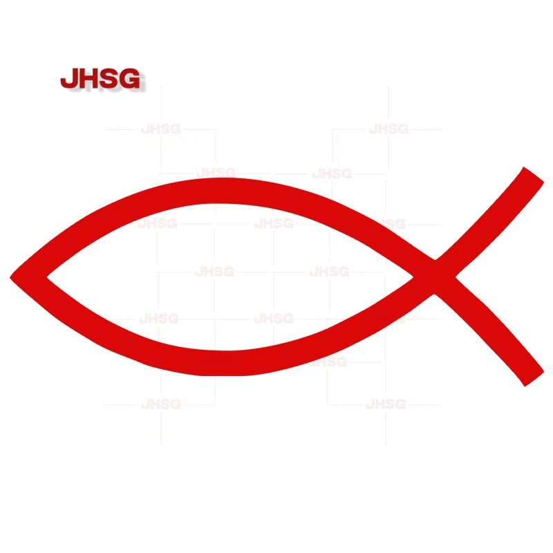 Creative Car Sticker "Jesus Fish" Car Design Vinyl Body, Window, Bumper Scratch Sticker, Suitable for Car Decoration Accessories 3