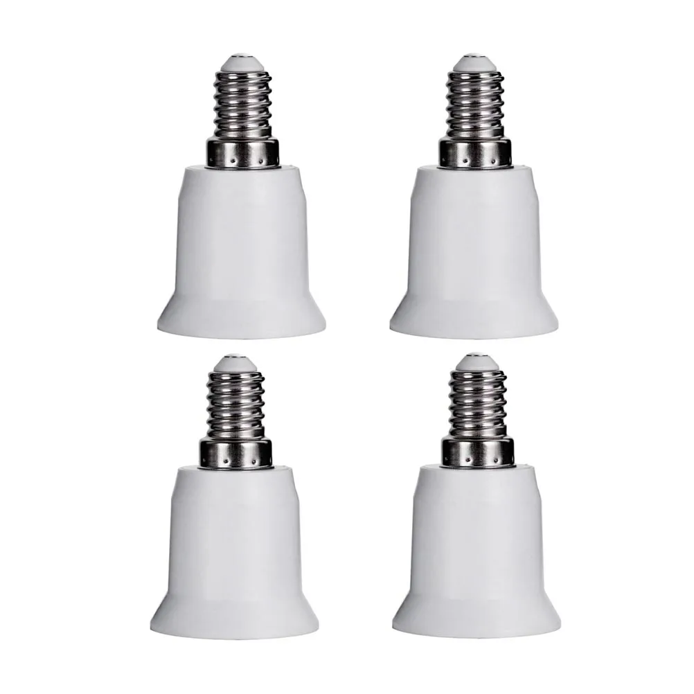 5pcs E14 to E27 LED Light Bulb Socket Adapter Durable Material 220V 230V Simple Practical Long Service Life