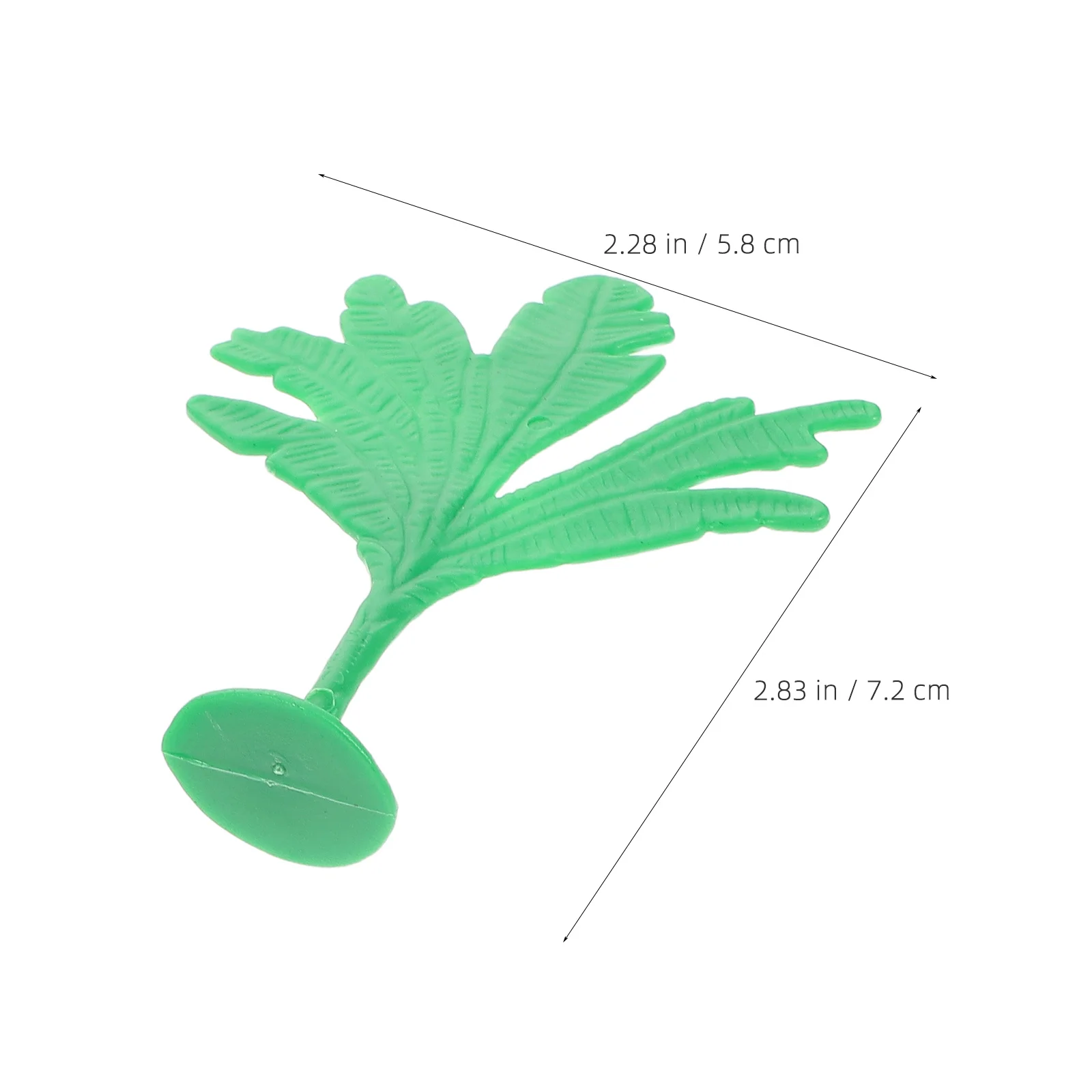 50 قطعة 7 سنتيمتر محاكاة شجرة الموز المنمنمات للمناظر الطبيعية العمارة دمية حديقة قطار مجموعة زينة لعبة شجرة بلاستيكية #2