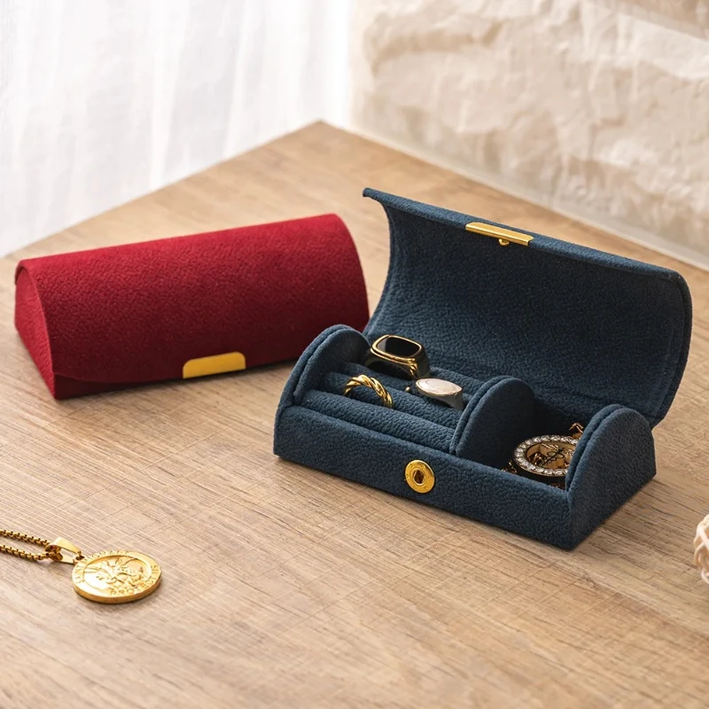 

Бархатная арка из бисера, перегородки для шкатулки для драгоценностей, удобный на ощупь органайзер для сережек для путешествий, сплошной цвет, защитный