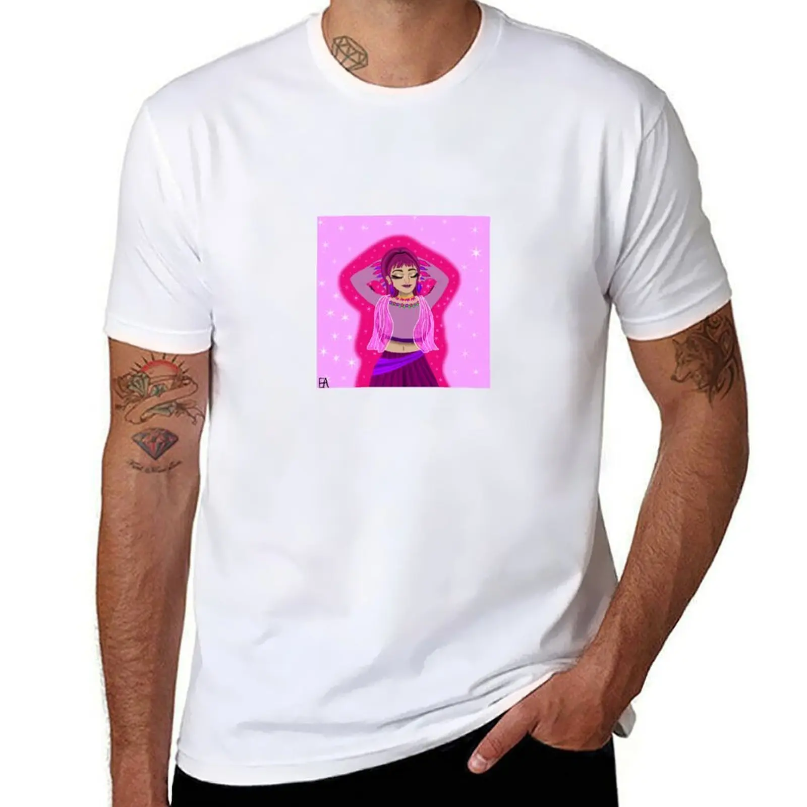 Camiseta Cree/Mi'kmaq Megara (mi amigo Shelina), camiseta informal esencial para hombre