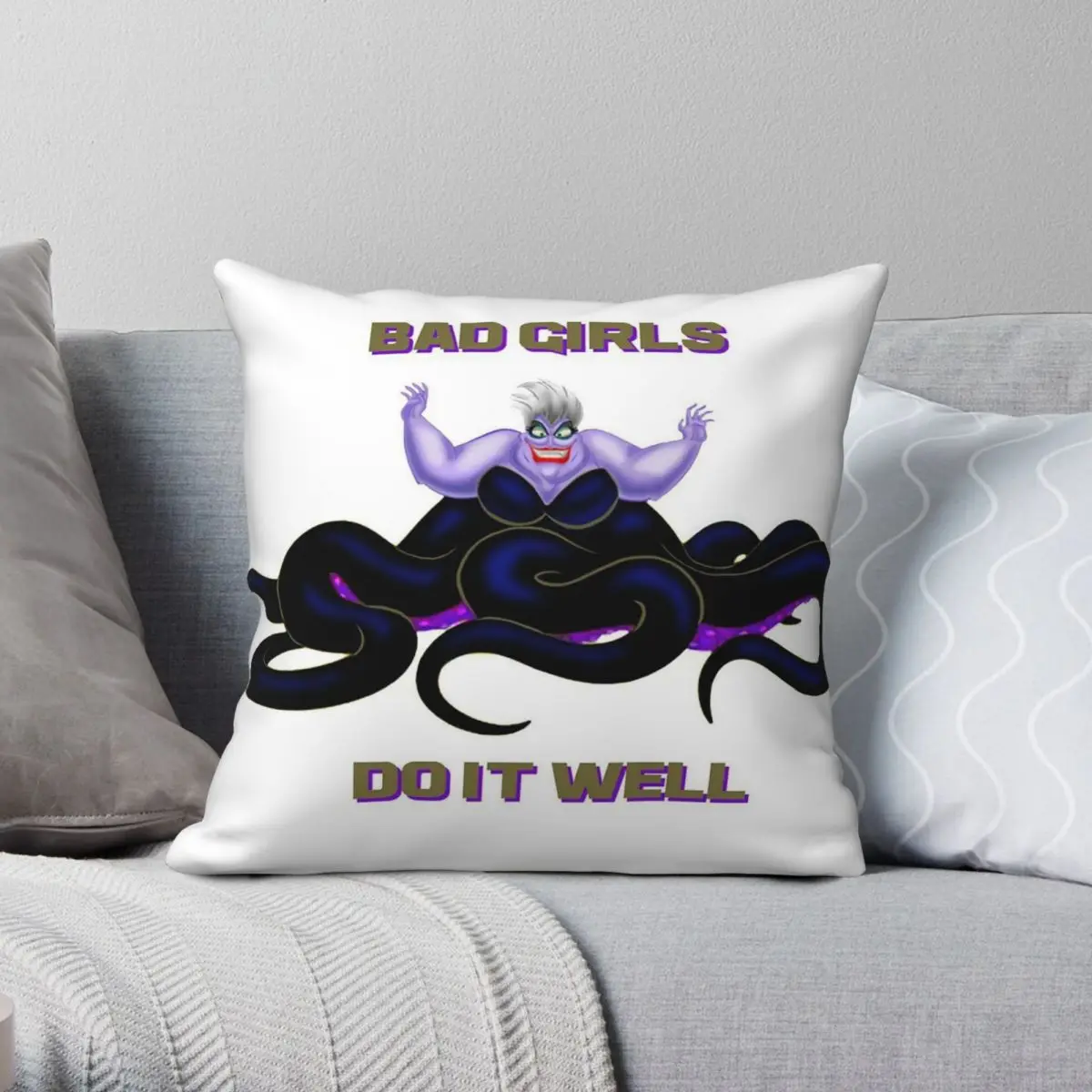 Ursula Bad Girls Do It Well Square المخدة البوليستر الكتان المخملية نمط البريدي ديكور كيس وسادة كيس وسادة المنزل 18"