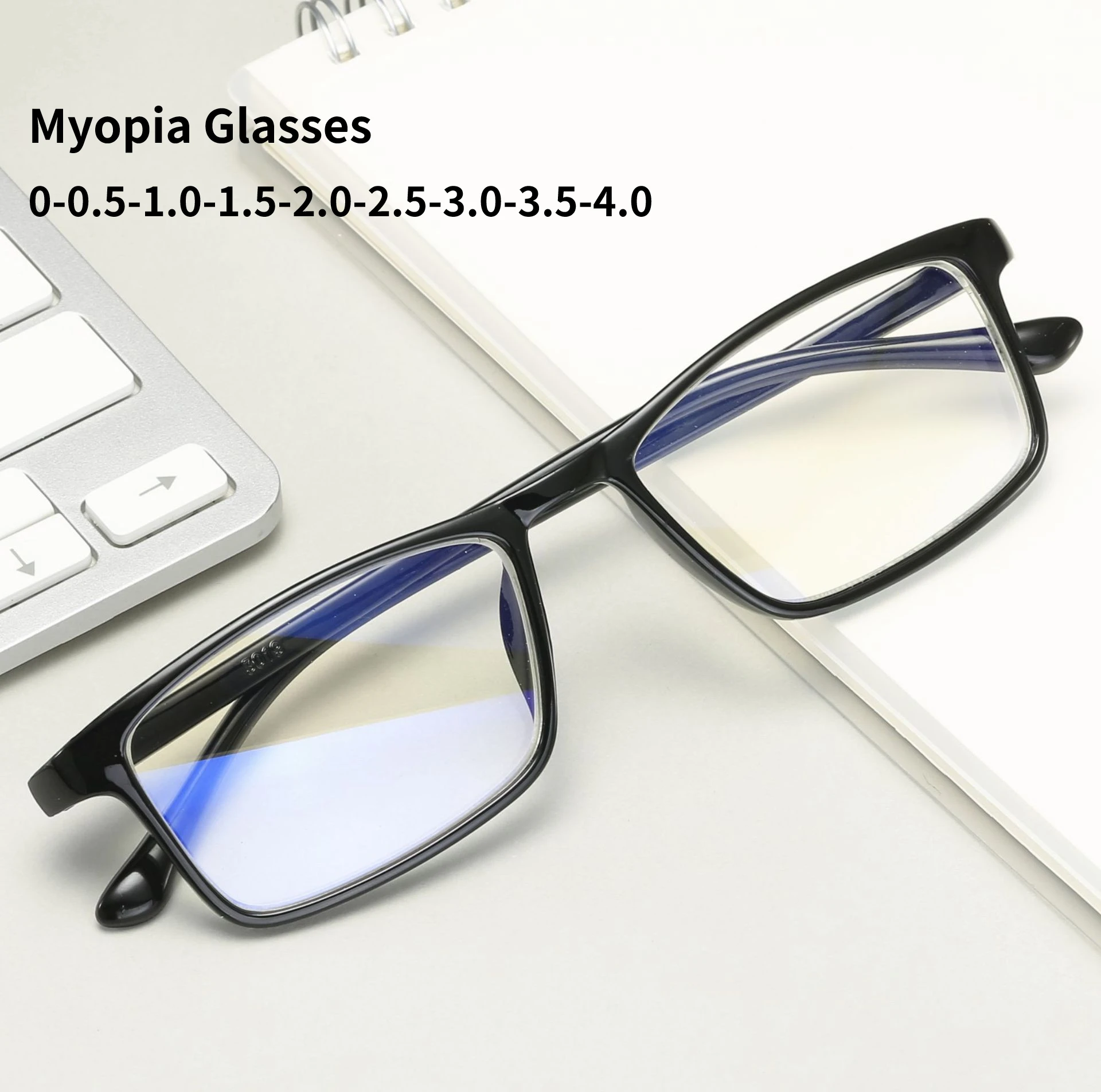 Myopia Glasses Women Men Fashion TR90 Half Frame Prescription Eyeglasses Optical Myopic Eyewear -0.50 To -4.00 oculos