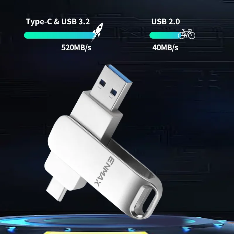 ENMAX USB 3,2 твердотельный накопитель 520 Мб/с флэш-накопитель 512 ГБ 256 ГБ 128 ГБ USB Высокоскоростной USB Type C флэш-накопитель