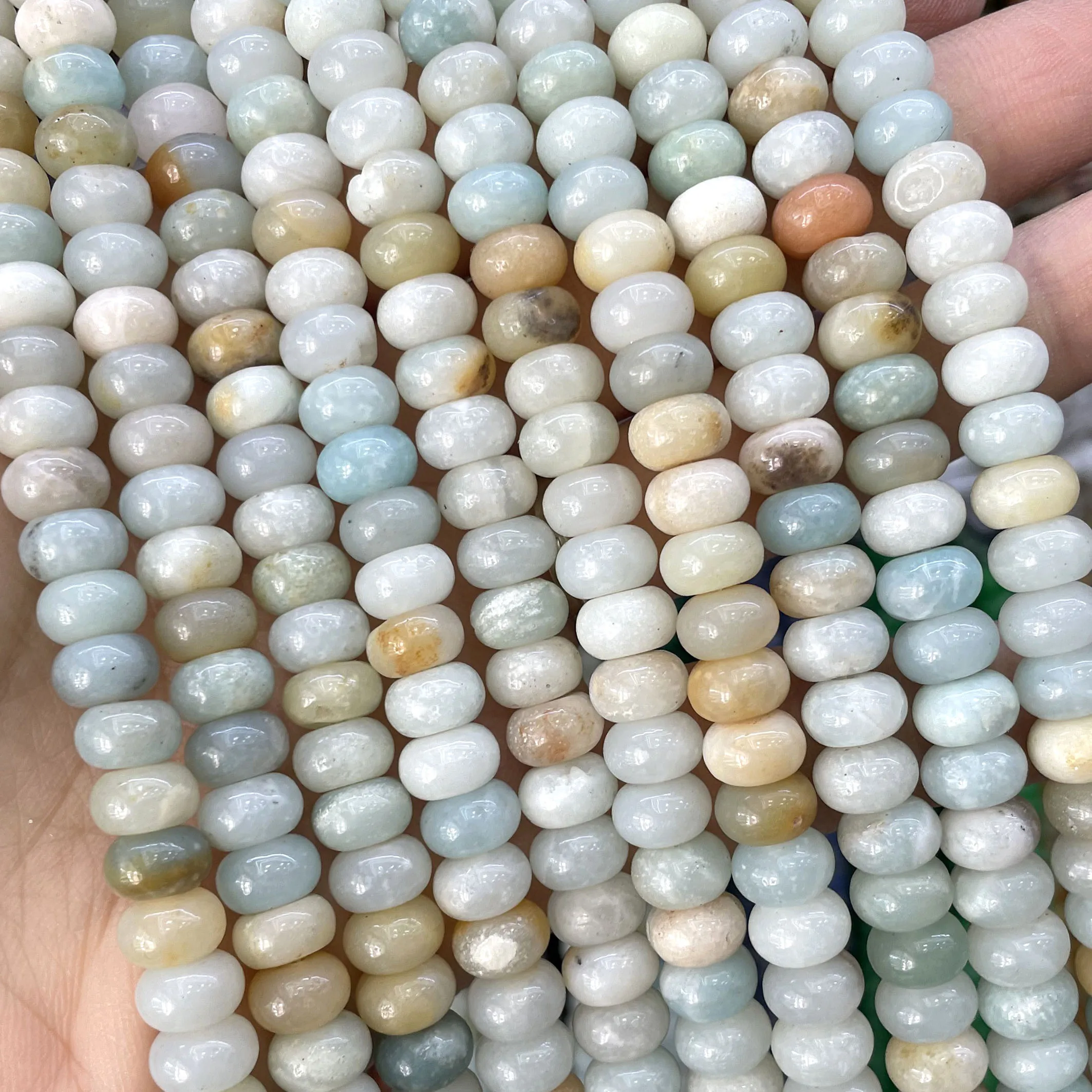 Jewelry Making Amazon - 4X6MM 5X8MM Natural Stone Spacers Round