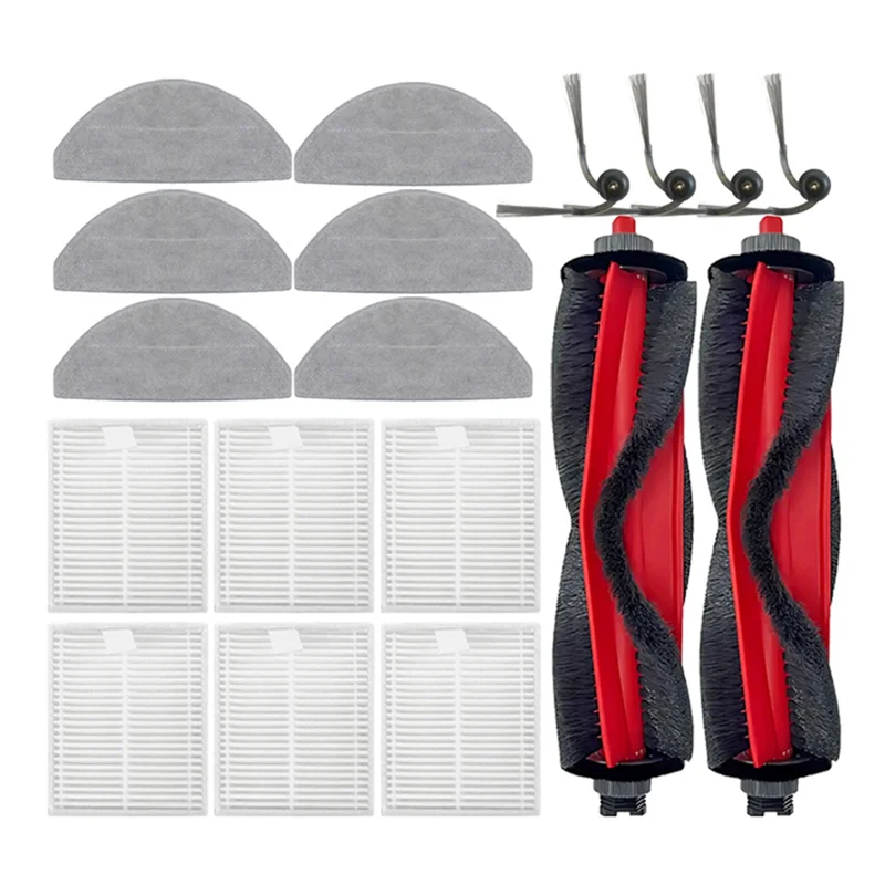 【HAND TOOL】Main Replacement Parts Kit For Roborock Q7 M5/Q7 M5+ /Q7 L5/Q7 L5+ Interior Robot Vacuum Cleaner- Side Brush, Mop Clo