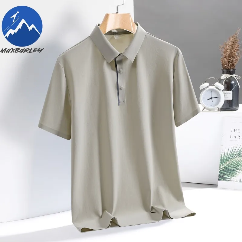 

Новая летняя рубашка поло, удобная офисная дышащая рубашка с коротким рукавом, 2026, деловая повседневная легкая охлаждающая мужская футболка с лацканами