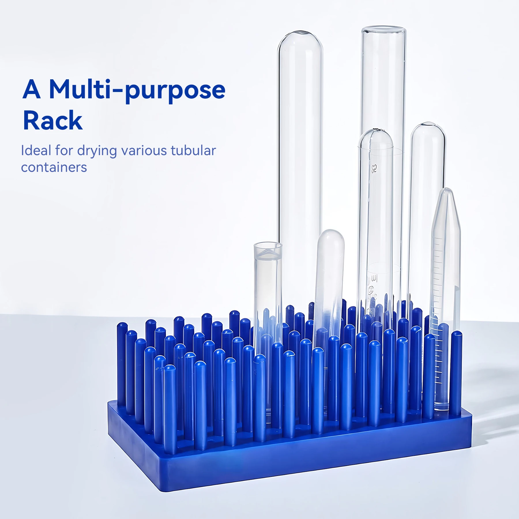 WESTTUNE Multifunctional Test Tube Rack Disassembly 13-18mm Holds50 Stand Drying Test Tube Rack Lab Glass Drying Rack66/102 Root