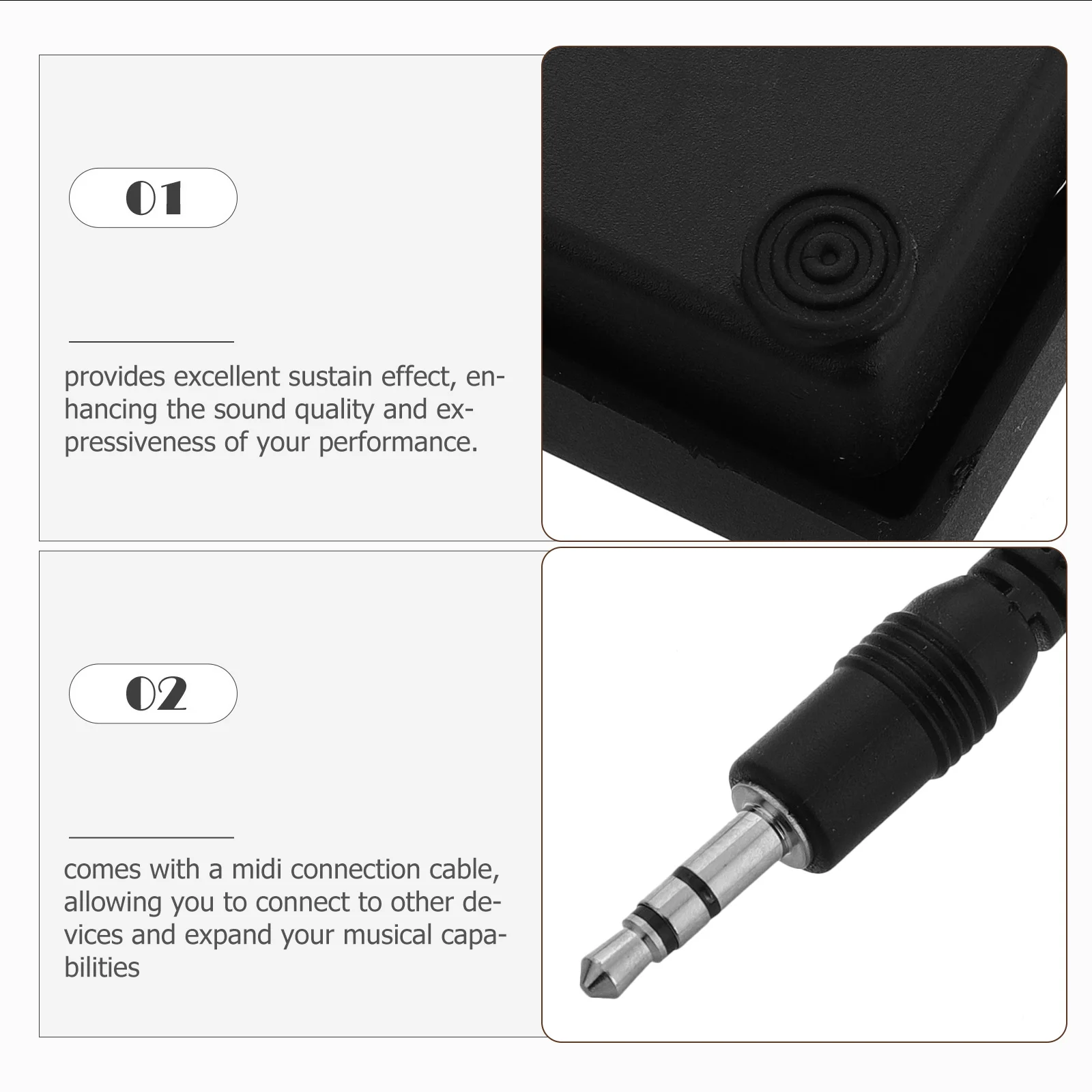 

5pcs 5 Pack Electric Piano Cable Electronic Keyboard Accessories Sustain Pedal with Switch Digital