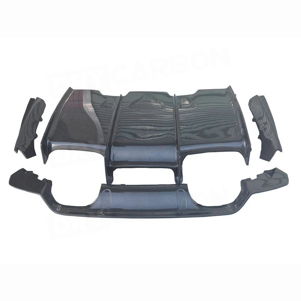 ألياف الكربون الجافة سيارة المصد الخلفي الشفاه الناشر الخائن الجسم أطقم لسيارات BMW F80 M3 F82 F83 M4 2014-2018 اكسسوارات السيارات التصميم #4