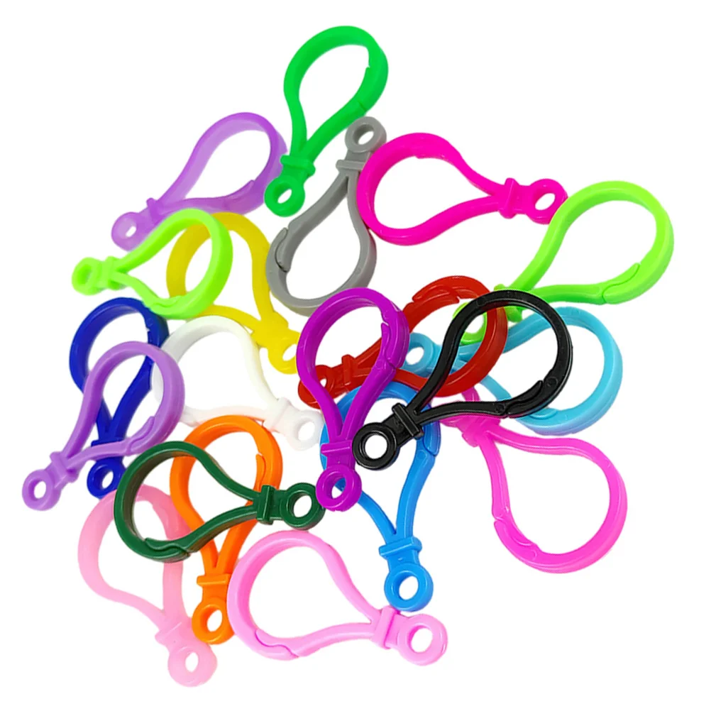100 Pcs Color Light Bulb Buckle Key Chain Rings for Crafts Keychains Lobster Clasp Bulk Clasps Man