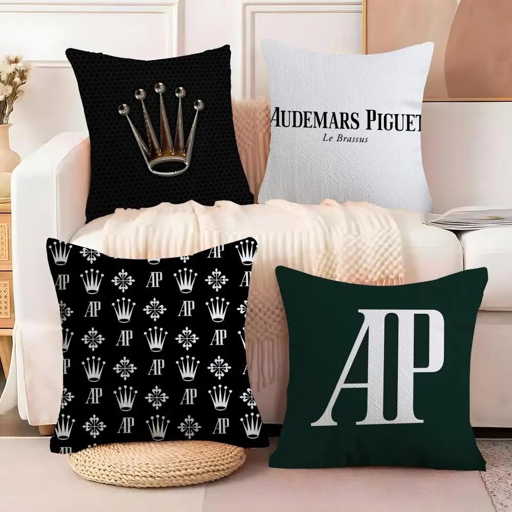 A-Audemars FASHION P-PiguetS Cushion Cover Anti-dustmite Pillowcase Invisible zipper silky short plush Sofa cushion cover