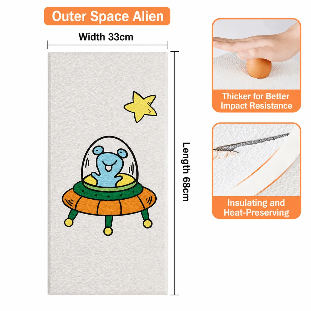 Waterproof Anti Collision Cushion Shockproof XPE Foam Foam Bumper Self Adhesive Cartoon Print Padded Wall Sticker Bed Head