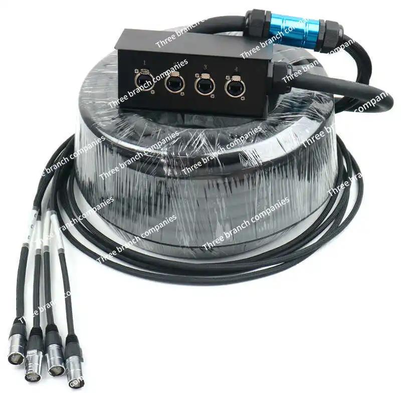 8 Channel 30m CAT6 Snake Cable For AV Events SFTP Double Shield Pure Copper RJ45 Big LED Screen Display